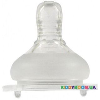 Соска силиконовая антиколиковая для бутылочки с широким горлышком Baby Team 2025
